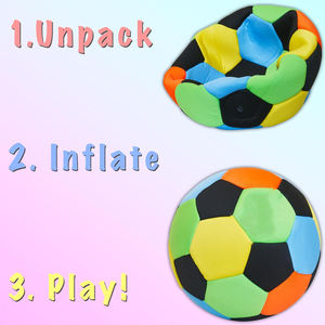 Ballon de football d'intérieur souple pour enfants et jeunes, haute adhérence, rebond silencieux, rembourrage en mousse, taille personnalisée, design de logo, durable, léger - Product Image 4
