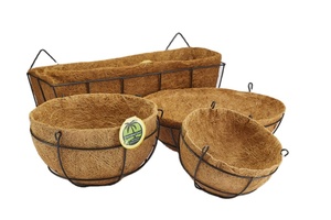 Forro de cesta de alta calidad hecho de fibra de coco Premium Cestas colgantes y jardineras transpirables biodegradables ideales para la jardinería doméstica - Product Image 4