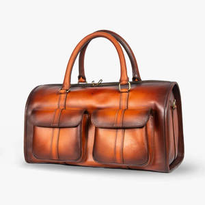 Bolsa de Viaje de Piel Sintética PU, Impermeable, para Fin de Semana, Portátil, Tipo Duffel - Product Image 2