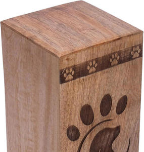 Urne en bois pour cendres d'animaux de compagnie, urnes funéraires en bois pour cendres de chats et de chiens, urnes en bois de rose à prix réduit - Product Image 5