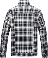 Veste en jean à carreaux pour homme, coupe-vent, en coton, décontractée, col montant, boutonnée, coupe classique, style hiver, doublure en coton