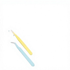 Fine Tip Eyelash Extension Tweezers Professional Stainless Steel Precision Lash Applicator <b>Tool</b> for Salon Beauty Accessories - Product Image 3