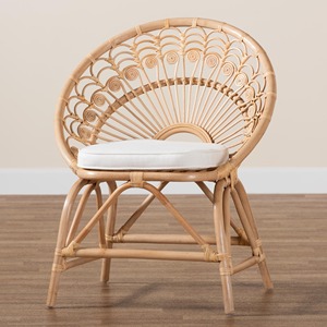Chaises de salle à manger en bois massif modernes, fabriquées à la main, chaises en rotin naturel écologiques - Product Image 2