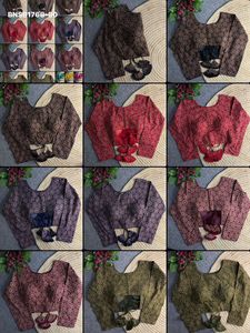 Nueva llegada: Blusa de algodón Ajrakh de alta calidad con estampado uniforme, manga larga, acolchada y con borlas múltiples en la espalda, lista para usar. Proveedor indio. - Product Image 5