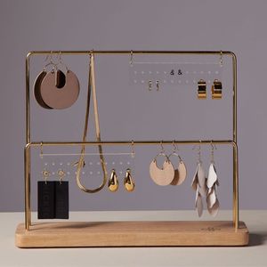 Support de rangement pour bijoux en métal antirouille avec crochets robustes pour accrocher efficacement colliers, bracelets, boucles d'oreilles et bagues - Product Image 1