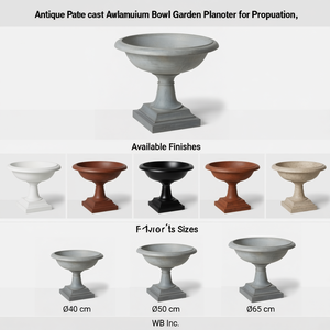 Bac à plantes en aluminium moulé avec patine antique, pot de fleurs d'extérieur, pour propagation S/M/L WB - Product Image 3