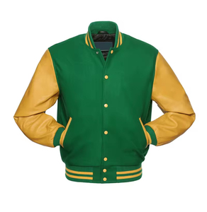 Veste d'hiver pour homme, style varsity, style baseball universitaire, corps en laine, manches en cuir véritable, veste d'hiver pour homme de haute qualité - Product Image 2