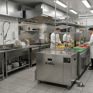 Máquina Compostadora de Residuos Alimenticios Domésticos Exbio Original de 50 kg/día, Ecológica, de Acero Inoxidable e Inodora - Product Image 5