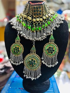 Conjuntos de Joyería Tribal Kuchi Vintage Personalizados de Latón Ligero y a la Moda, Collar y Aretes para Mujer, Regalos para Fiestas, Bodas y Aniversarios - Product Image 5
