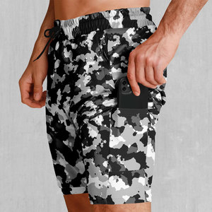 Team <b>Builder</b> Custom Men's Black White Board Shorts | Formal Quick Dry Eco-Friendly Drawstring | 100% Cotton with Pockets - Product Image 2