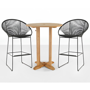 Restaurant sets featuring high quality teak wood and other material <b>combinations</b> consisting of tables and chairs - Product Image 1