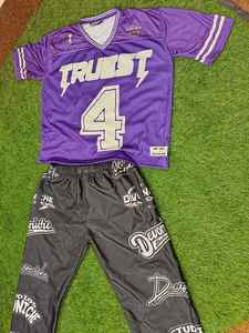 Top tendance personnalisé hommes été survêtement personnalisé 2 pièces survêtement hommes à manches courtes Jersey T-shirt et pantalon vêtements décontractés - Product Image 3