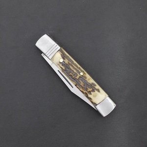 Professional Handmade Stainless Steel <b>Folding</b> Hunting Pocket <b>Knife</b> Stag Handle Outdoor Survival Camping Tactical <b>Utility</b> - Product Image 4