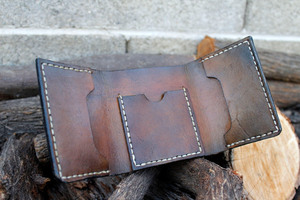 Wholesale Custom Genuine Leather Tri Fold <b>Wallet</b> <b>Men</b> Real Cowhide <b>Card</b> <b>Holder</b> Compact <b>Mens</b> Billfold LTW-0236 - Product Image 4
