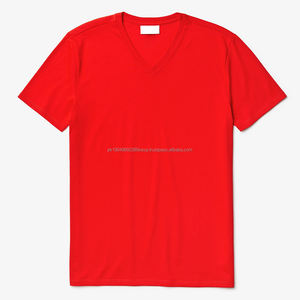T-shirts pour hommes à col en V, tricotés, 100% coton, respirants, séchage rapide, style streetwear, design personnalisé, prix compétitif, faible MOQ - Product Image 5