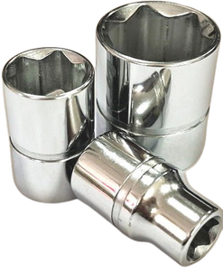 Jeu de douilles de protection pour écrous 2-en-1 de 1/4 po, 55 pièces, avec moletage droit ou moletage croisé - Product Image 1