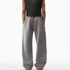 Pantalones Deportivos Anchos para Hombre, Estilo Holgado, Color Gris, Cintura Elástica, Pantalones Casuales de Estilo Urbano, con Logotipo Personalizado - Product Image 3