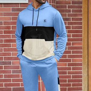 New Design Winter Hooded Casual Solid 100% Cotton <b>Pullover</b> <b>Men</b> Tracksuit Long Sleeve Street Wear Made in Pakistan - Product Image 4