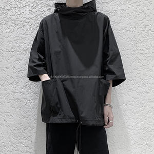 Sudadera con Capucha Informal para Hombre, con Bolsillo, Manga Corta y Delgada - Product Image 1