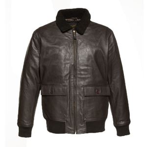 Chaqueta de Aviador Estilo Bomber para Hombre, OEM, Personalizada, de Alta Calidad, Piel de Oveja Genuina, Hecha a Mano, Estilo Vintage - Product Image 3