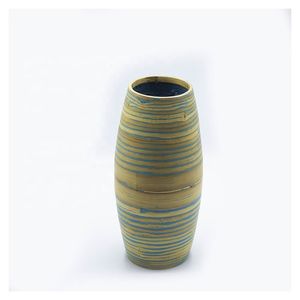 Natural Bamboo Home Decor Handmade Bamboo <b>Vase</b> Eco Friendly Bamboo Flower <b>Vase</b> Sustainable Decorative Bamboo <b>Vase</b> for Living Roo - Product Image 1