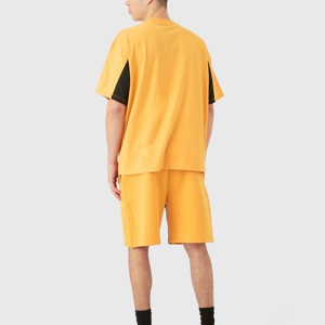 Men's Solid Green Cotton T-Shirt Shorts <b>Set</b> Crew Neck Casual Summer Wear Breathable <b>Knitted</b> Two Piece Outfit - Product Image 4
