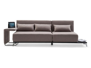 Lit de repos moderne de luxe en teck massif, convertible en canapé sectionnel multi-positions sans accoudoirs, lit de jour intelligent pliable, gain de place - Product Image 5