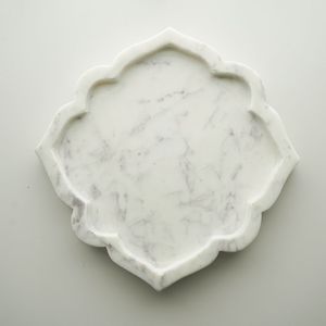 Square <b>Marble</b> Serving <b>Tray</b> With Modern Appeal For Coffee Bar Arrangement And Elegant Kitchen Decor Enhancement - Product Image 2