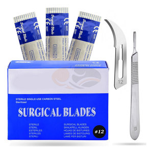 Hojas de Bisturí Manuales de Acero con Alto Contenido de Carbono, Envueltas Individualmente, Estériles, para Cirugía General y Dermatología - Product Image 1
