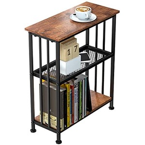 Recycled Pine Wood Industrial <b>Side</b> <b>Table</b> Wholesale | Steel Frame Storage | Moradabad - Product Image 2