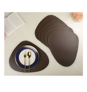 Sets de table ronds en feutre non tissé, diamètre 400 mm, couleur unie, antidérapants, pour la décoration de table à manger, sur mesure - Product Image 6
