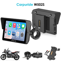 Carpuride W502S Pro, Navegador para Motocicleta de 5 Pulgadas, Pantalla Inteligente con CarPlay Inalámbrico y Android Auto, Brújula, Garantía de 1 Año
