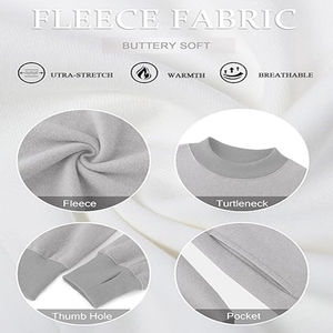 Sweat-shirt pull-over numérique imprimé surdimensionné pour femme, col montant, manches longues, doublure polaire, ODM, écologique et respirant - Product Image 4