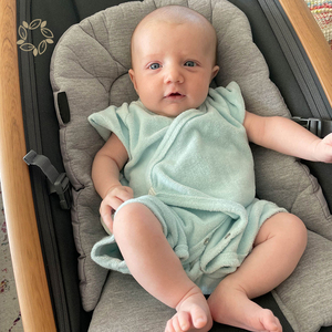 Bamboo Cotton Terry Long Leg Kimono Bodysuit Eco Friendly <strong>Towelling</strong> Baby <strong>Onesie</strong> Sustainable Terry Cloth Baby Short Romper - Product Image 5