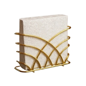 Wholesale <b>Black</b> Metal Wire Napkin Holder Custom Vintage Iron <b>Tissue</b> Dispenser <b>Paper</b> Napkin Caddy for Kitchen Counter Restaurant - Product Image 6