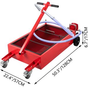 Bac de vidange d'huile pliable à pompe manuelle de 76 L (20 gallons) à profil bas pour réparation automobile, grande capacité, pour un changement d'huile facile - Product Image 4