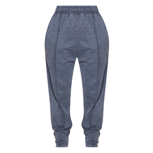 Women's High Waist Fleece <b>Harem</b> Pants Solid Color Elastic Waist Loose Fit Full Length Casual Sweatpants Autumn Wear - Product Image 4