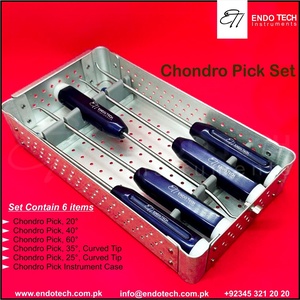 Endo Tech - Juego de Instrumentos Quirúrgicos Ortopédicos para Artroscopia, Chondro Pick de Acero Inoxidable de Primera Calidad, Fuente de Alimentación Manual, 5 Años de Garantía - Product Image 2