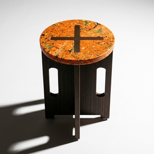 Recycled <b>Plastic</b> Modular Stackable Modern Minimalist <b>Stool</b>-Eco-Friendly Sustainable Living Room Furniture - Product Image 1