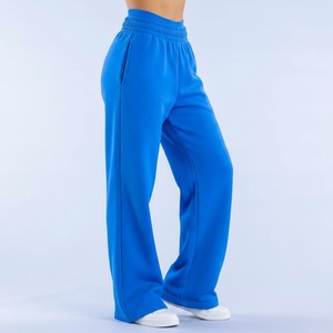 Customized Designed Logo Women's Straight Leg Track <b>Pants</b> With Inner Drawstring & Elastic Waist Joggers Wholesale Manufacturer - Product Image 6