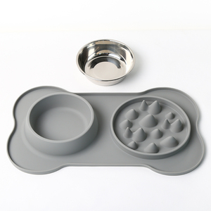 Comedero Elevado para Perros, Tazón de Agua de Alimentación Lenta, Base Antideslizante de Silicona, Acero Inoxidable, Tamaño Regular - Product Image 5