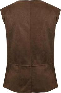 Men's Polyester Cotton Breathable O-Neck <b>Lace</b>-Up Sleeveless Punk Style <b>Vest</b> with Hollow Out Decoration - Product Image 2