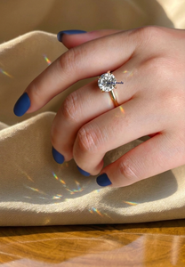 Anillo de Compromiso Solitario con Diamante Cultivado en Laboratorio de 1 Quilate, Corte Clásico, Certificado por IGI, Oro Amarillo/Blanco Sólido de 14K, Claridad VVS1-VVS2, de Lujo - Product Image 3