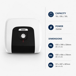 Vietnamese Factory Wholesales Price 15 Liter Tank Home Bathroom Square Electric Storage Water <b>Heater</b> Rossi Arte Square 15 - Product Image 1
