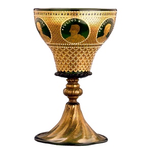 Trending Etching Design Chalice Golden Plating handmade high-quality brass church supplies Chalice Color Also Used As Gift - Product Image 1
