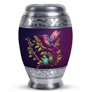 Urne funéraire décorative en argent de qualité supérieure pour adultes, grande urne en métal pour cendres humaines, design aigle, urne commémorative pour maison funéraire - Product Image 4