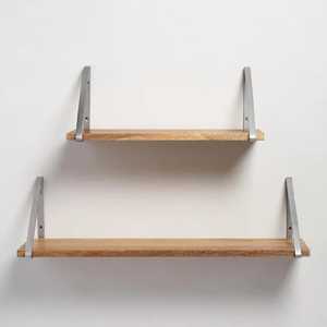 Single Tier Modern Industrial Wood Adjustable Floating <b>Wall</b> Shelf Gold Metal <b>Wire</b> Frame <b>Storage</b> Display Ledge Living Room - Product Image 4