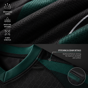 Conjunto de Camiseta de Rugby para Hombre X Sports City, Sublimada, 100% Poliéster, Cuello en V, Manga Corta, Absorbe la Humedad, para Todas las Temporadas - Product Image 5