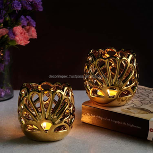 Best Stylish Metal Tabletop <b>Tealight</b> Votive <b>Holder</b> for Home and Wedding Festive Decoration and Gifting Supplies by Home Decor - Product Image 2
