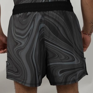 กางเกง MMA ชาย สีดำ พิมพ์ลาย Sublimation กางเกงนักสู้ ลายเรียบ โพลีเอสเตอร์ 100% ยืดหยุ่น ทรงปกติ สำหรับผู้ใหญ่ - Product Image 5